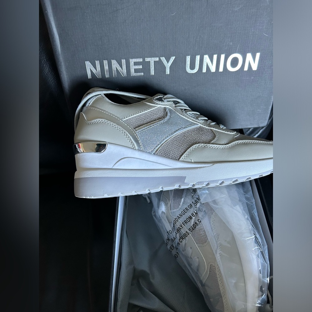 Brand New never worn! Ninety Union, silver Relax style wedge sneaker.